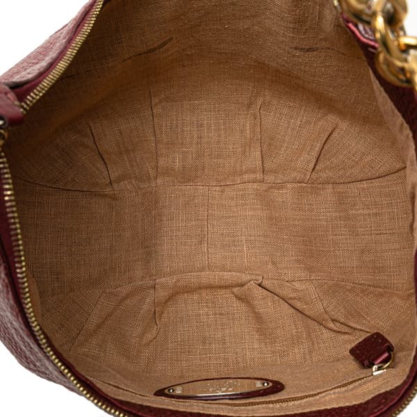 Pre-owned Fendi Leather Selleria Hobo Red