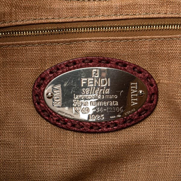 Pre-owned Fendi Leather Selleria Hobo Red