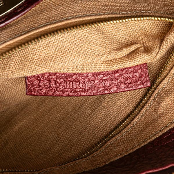 Pre-owned Fendi Leather Selleria Hobo Red