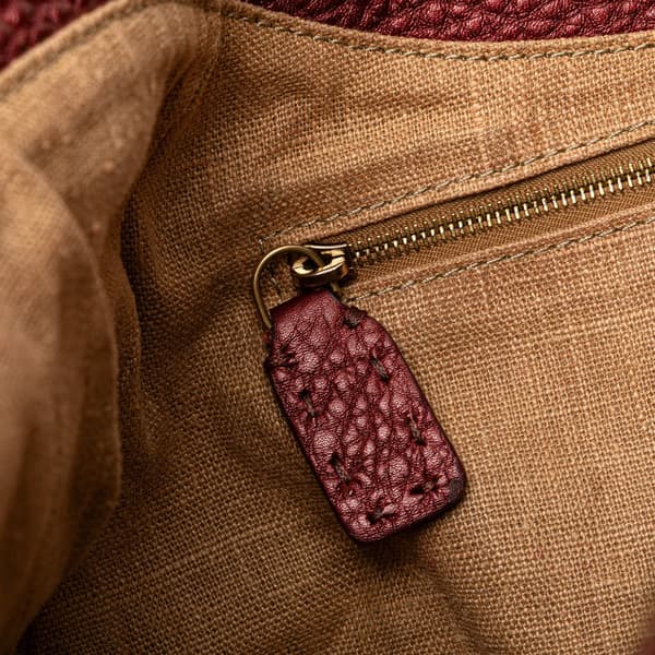 Pre-owned Fendi Leather Selleria Hobo Red