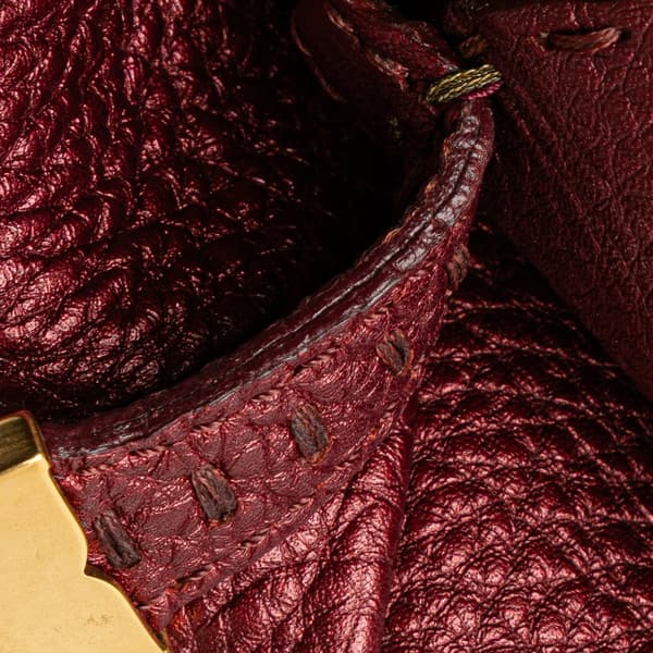 Pre-owned Fendi Leather Selleria Hobo Red