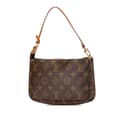 Miniatyrbilde 2 av 10: Pre-owned Louis Vuitton Monogram Pochette Accessoires Brown