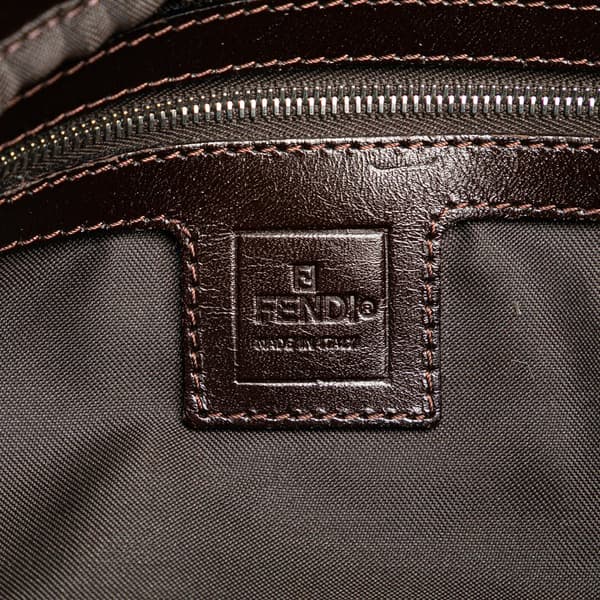 Pre-owned Fendi Zucca Canvas Shoulder Bag Brown