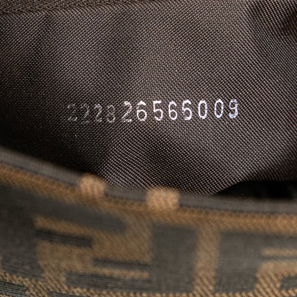 Pre-owned Fendi Zucca Canvas Shoulder Bag Brown