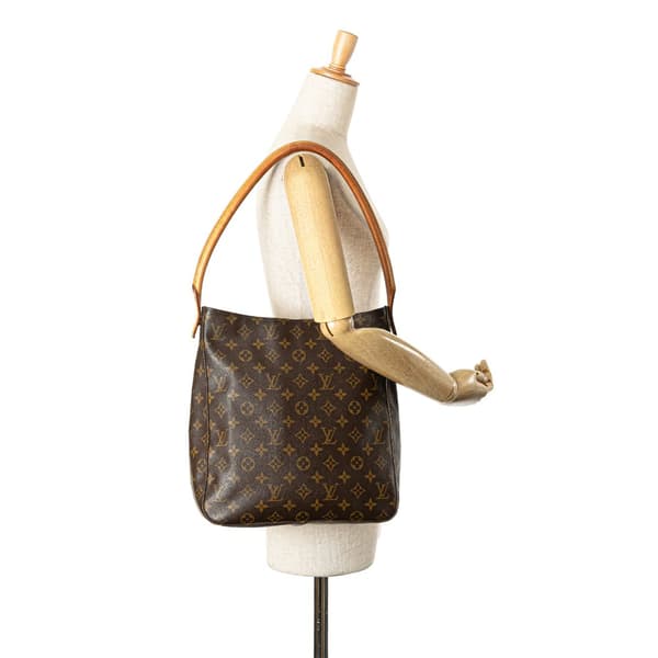 Pre-owned Louis Vuitton Monogram Looping GM Brown