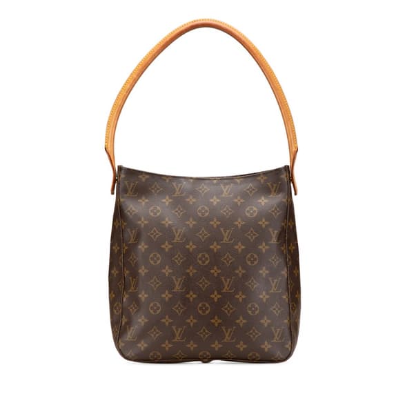 Pre-owned Louis Vuitton Monogram Looping GM Brown