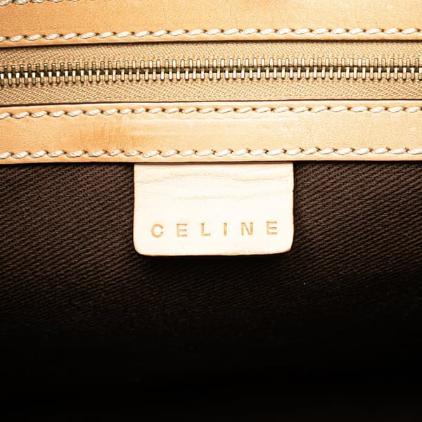 Pre-owned Celine Macadam Coated Canvas Shoulder Bag Brown