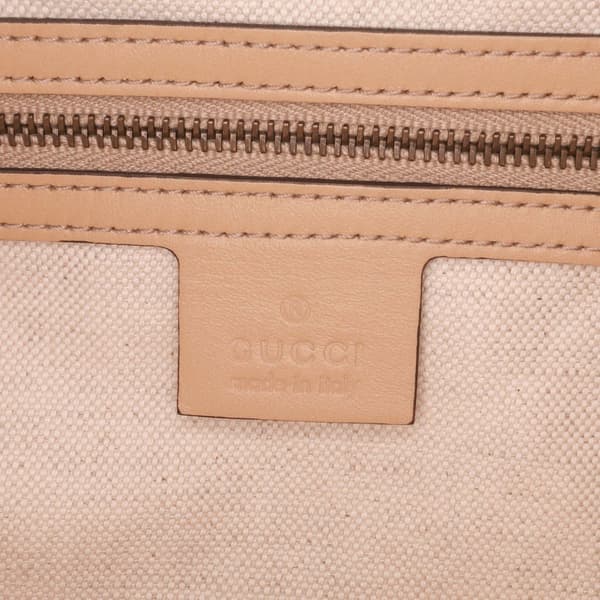 Pre-owned Gucci Small GG Metallic Canvas Scarlett Shoulder Bag Pink