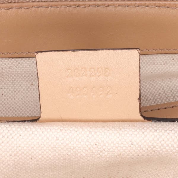 Pre-owned Gucci Small GG Metallic Canvas Scarlett Shoulder Bag Pink