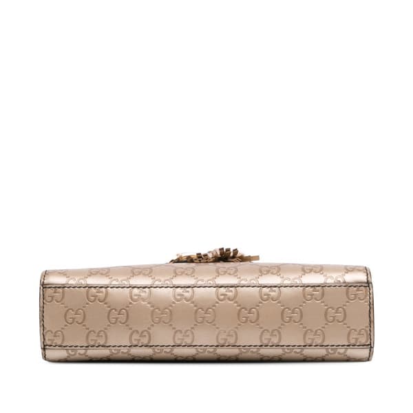 Pre-owned Gucci Small Guccissima Emily Shoulder Bag Gold