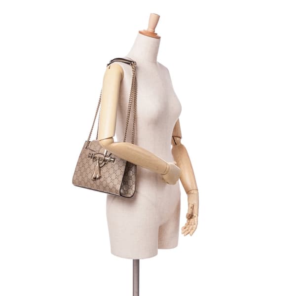 Pre-owned Gucci Small Guccissima Emily Shoulder Bag Gold