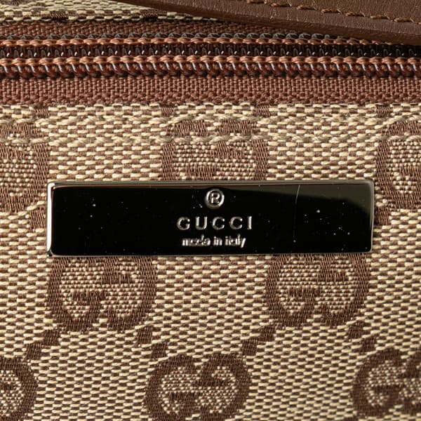 Pre-owned Gucci GG Canvas Boat Brown