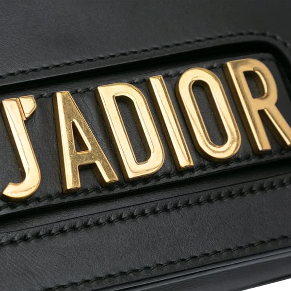 Pre-owned Dior Calfskin JAdior Chain Flap Black