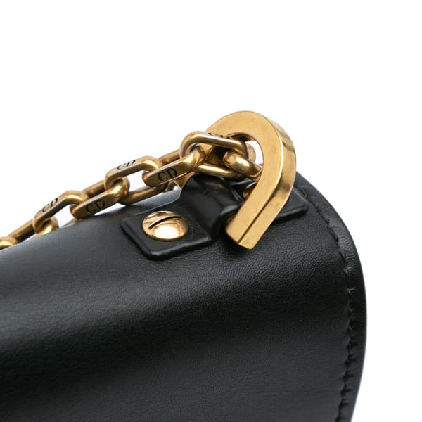 Pre-owned Dior Calfskin JAdior Chain Flap Black