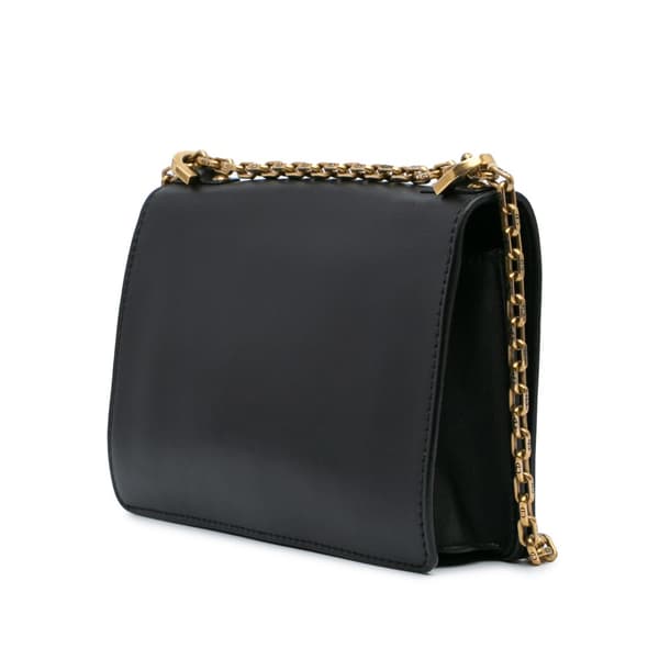 Pre-owned Dior Calfskin JAdior Chain Flap Black