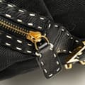 Miniatyrbilde 9 av 10: Pre-owned Fendi Selleria Studded Canvas Shoulder Bag Black