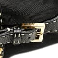 Miniatyrbilde 10 av 10: Pre-owned Fendi Selleria Studded Canvas Shoulder Bag Black