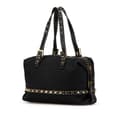 Miniatyrbilde 2 av 10: Pre-owned Fendi Selleria Studded Canvas Shoulder Bag Black