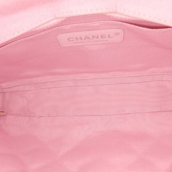 Pre-owned Chanel Small Quilted Jersey Ocean Drive Flap Pink