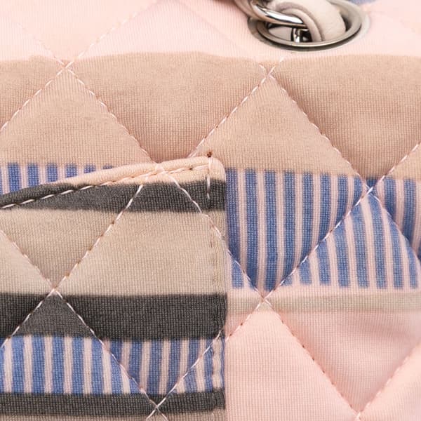 Pre-owned Chanel Small Quilted Jersey Ocean Drive Flap Pink