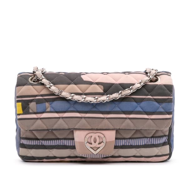 Pre-owned Chanel Small Quilted Jersey Ocean Drive Flap Pink