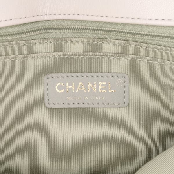 Pre-owned Chanel CC Quilted Calfskin Single Flap White