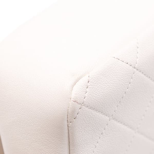 Pre-owned Chanel CC Quilted Calfskin Single Flap White