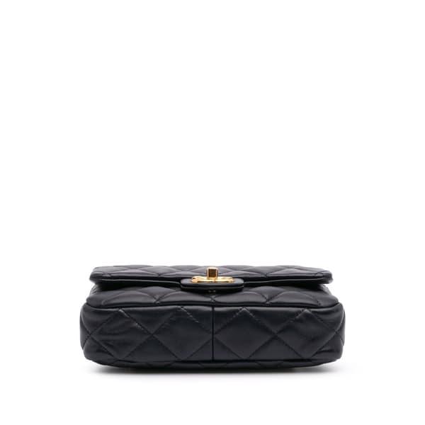 Pre-owned Chanel Small Quilted Lambskin Funky Town Flap Purple