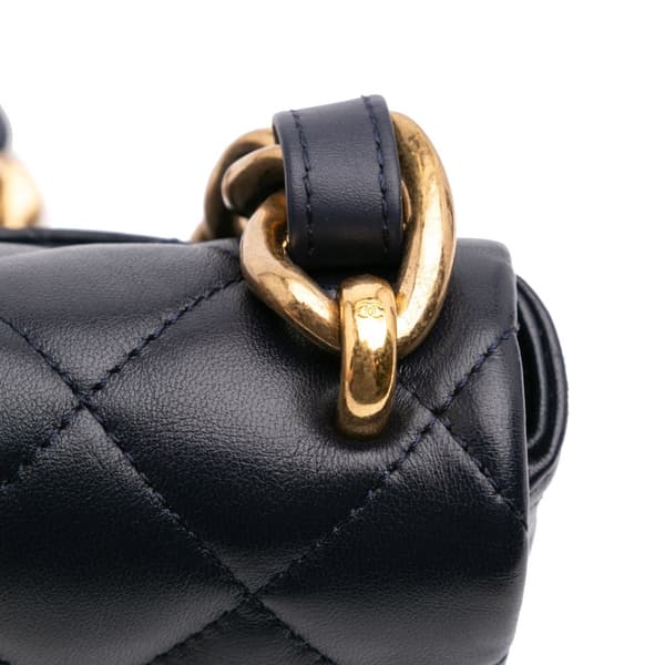 Pre-owned Chanel Small Quilted Lambskin Funky Town Flap Purple