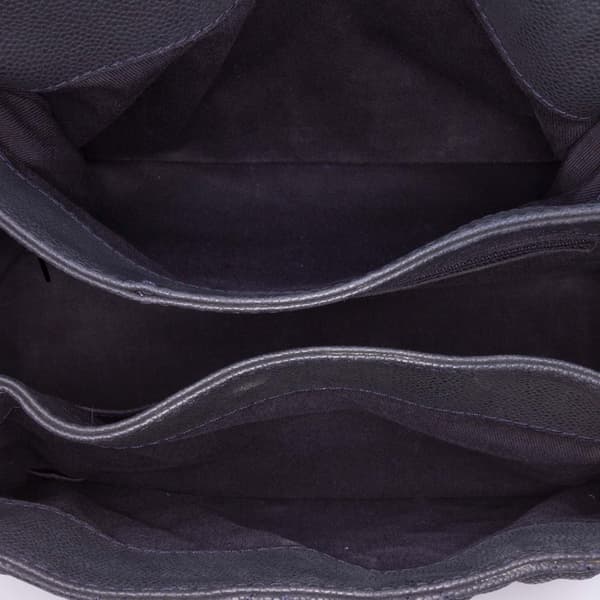 Pre-owned Chanel Medium Quilted Iridescent Caviar Lady Pearly Flap Blue