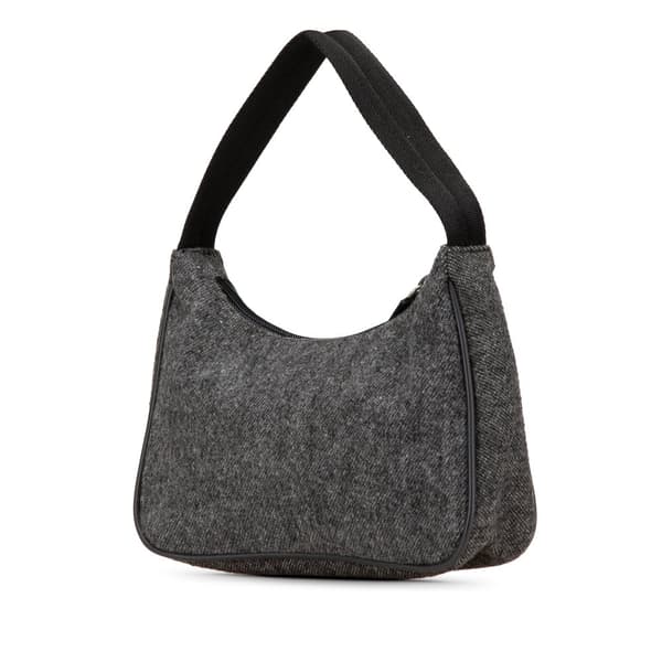 Pre-owned Prada Wool Shoulder Bag Gray
