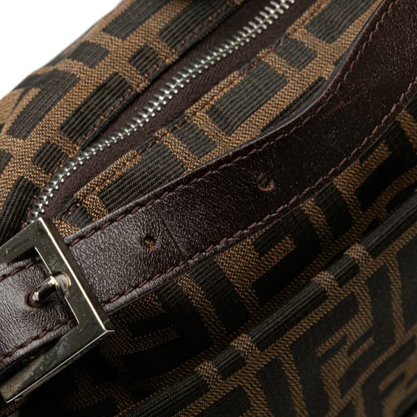Pre-owned Fendi Zucca Canvas Shoulder Bag Brown