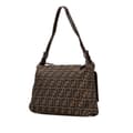 Miniatyrbillede 2 af 10: Pre-owned Fendi Zucca Canvas Shoulder Bag Brown