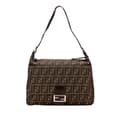 Miniatyrbillede 1 af 10: Pre-owned Fendi Zucca Canvas Shoulder Bag Brown