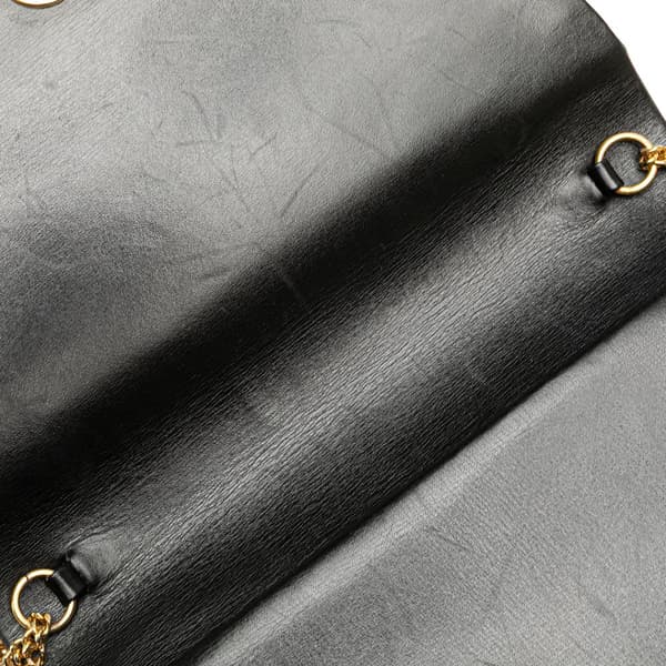 Pre-owned Dior Leather Chain Shoulder Bag Black
