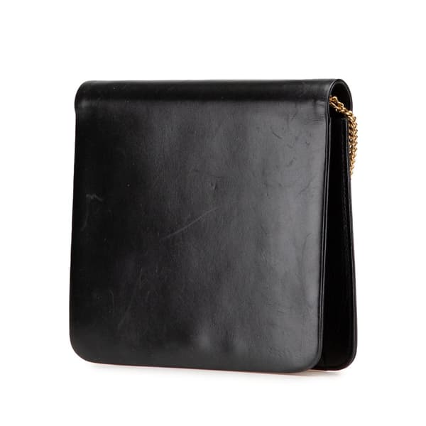 Pre-owned Dior Leather Chain Shoulder Bag Black