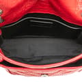Miniatyrbild 4 av 9: Pre-owned Saint Laurent Baby Crinkled Calfskin Monogram Niki Bag Red