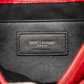Miniatyrbild 5 av 9: Pre-owned Saint Laurent Baby Crinkled Calfskin Monogram Niki Bag Red