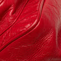 Miniatyrbild 9 av 9: Pre-owned Saint Laurent Baby Crinkled Calfskin Monogram Niki Bag Red