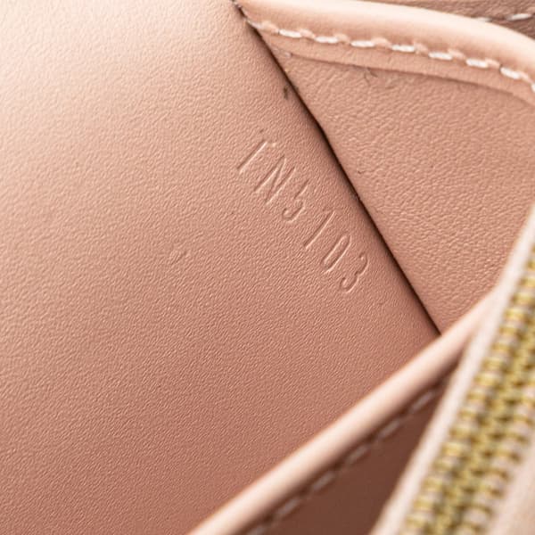 Pre-owned Louis Vuitton Monogram Vernis Portefeuille Sarah Chain Wallet Brown