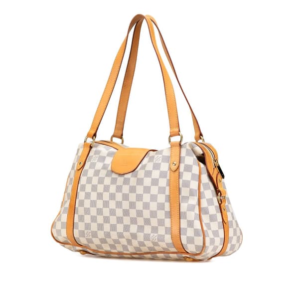 Pre-owned Louis Vuitton Damier Azur Stresa PM White