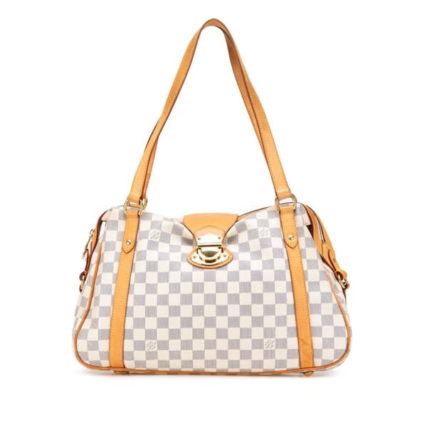 Pre-owned Louis Vuitton Damier Azur Stresa PM White