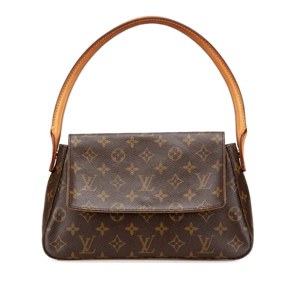 Pre-owned Louis Vuitton Monogram Mini Looping Brown