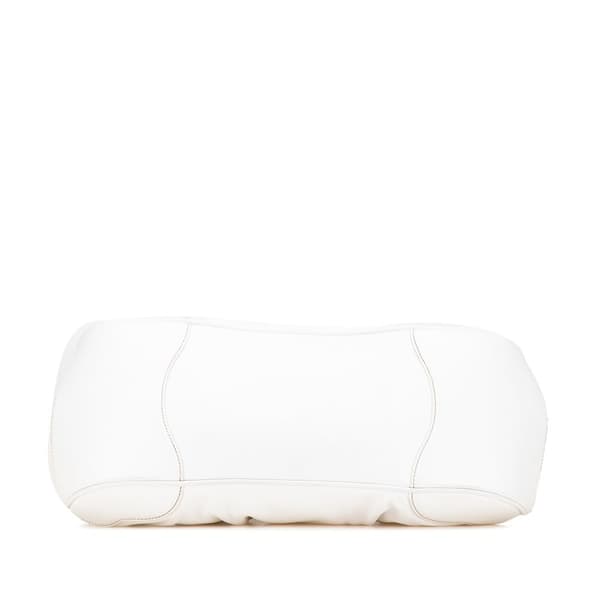 Pre-owned Prada Soft Calf Sound Lock Shoulder Bag White