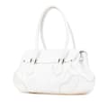 Miniatyrbilde 2 av 10: Pre-owned Prada Soft Calf Sound Lock Shoulder Bag White