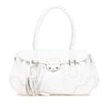 Miniatyrbilde 1 av 10: Pre-owned Prada Soft Calf Sound Lock Shoulder Bag White