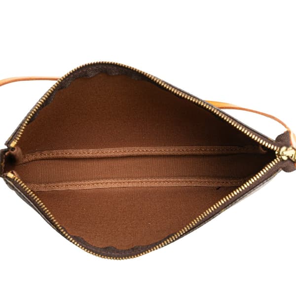 Pre-owned Louis Vuitton Monogram Pochette Accessoires Brown