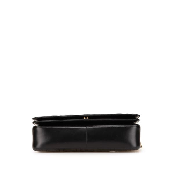 Pre-owned Dior Lambskin Cannage Shoulder Bag Black