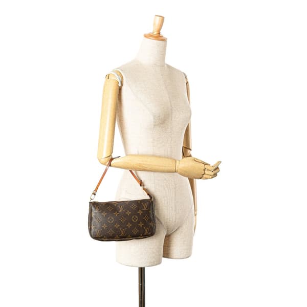 Pre-owned Louis Vuitton Monogram Pochette Accessoires Brown