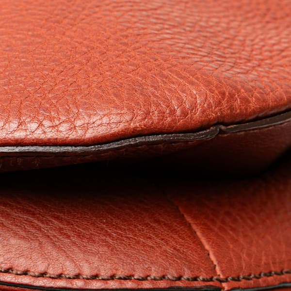 Pre-owned Prada Vitello Daino Flap Shoulder Bag Red